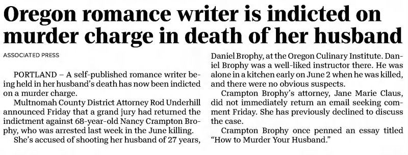 Nancy Crampton-Brophy indicted